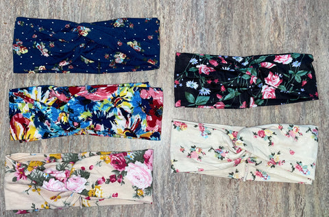 5 pack of Floral Headbands