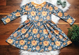 Kids Sunflower Twirl Dress