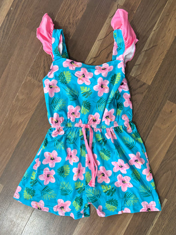 Kids Floral Shorts Romper