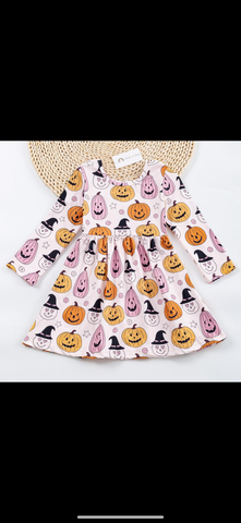 Kids White Pumpkin Dress