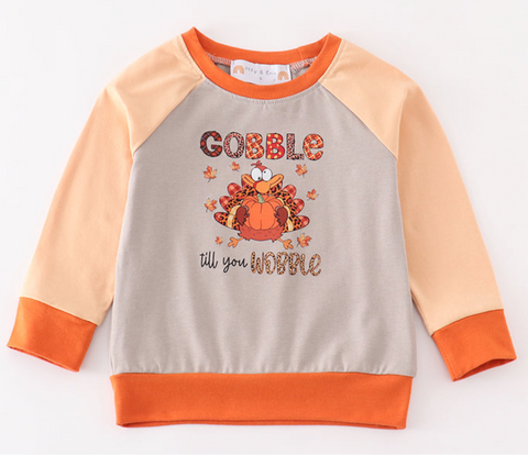 Kids “Gobble Til You Wobble” Top