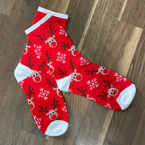 Mens and Womens Christmas Crew Socks