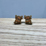 Earrings - Wood Studs