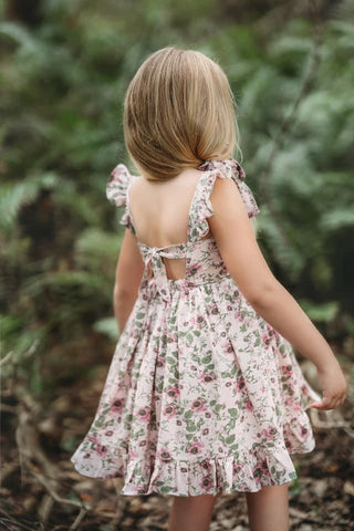 Kids Pink Floral Dress