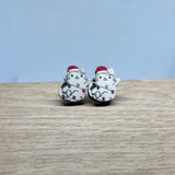 Earrings - Wood Christmas Studs