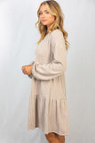 Oatmeal Tiered Dress