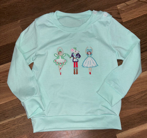 Kids Mint Nutcracker Sweatshirt