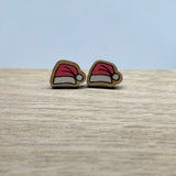 Earrings - Wood Christmas Studs