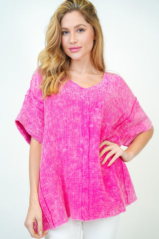 Fuchsia Loose Fit Top