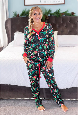 Christmas Dino Pajama Set