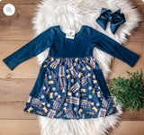 Kids Christmas Train Dress