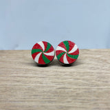 Earrings - Wood Christmas Studs