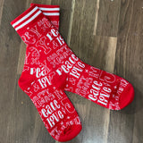 Mens and Womens Christmas Crew Socks