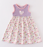 Kids Sleeveless Chicken Floral Dress