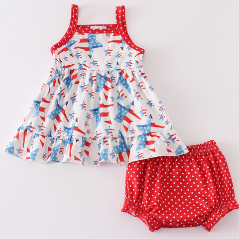 Kids Infant Patriotic Flag Outfit