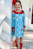 Kids Happy Snowmen Dress