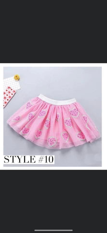 Kids Pink Heart Tulle Skirt