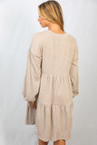 Oatmeal Tiered Dress