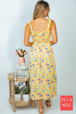 Sleeveless Yellow Floral Dress