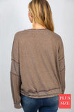 Brown Top with Tie Waist