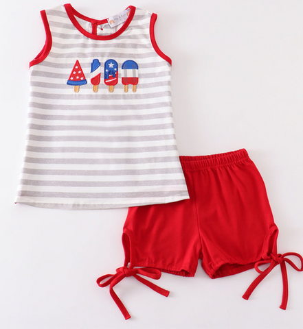 Kids Patriotic Popsicle Outfit
