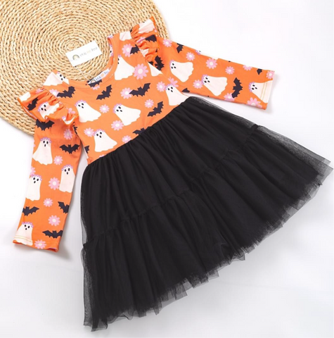 Kids Groovy Ghost Tulle Dress