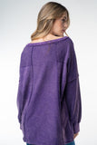 Purple Long Sleeve Oversized Top