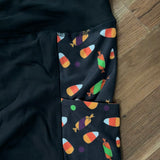 Halloween Candy Leggings w/ Pockets - OS only