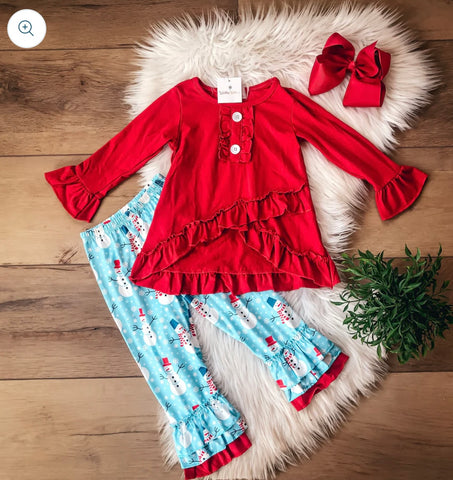 Kids Happy Snowmen Outfit