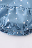 Kids Infant Blue Star Pom Romper