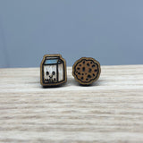 Earrings - Wood Food Themed Studs