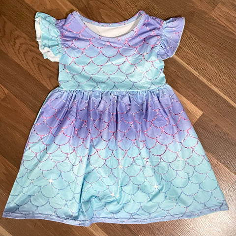 Kids Blue/Purple Mermaid Dress