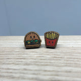 Earrings - Wood Food Themed Studs