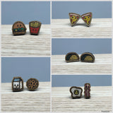 Earrings - Wood Food Themed Studs