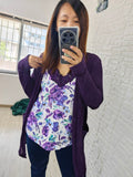 Purple Waffle Cardigan