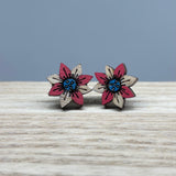 Earrings - Wood Patriotic Studs