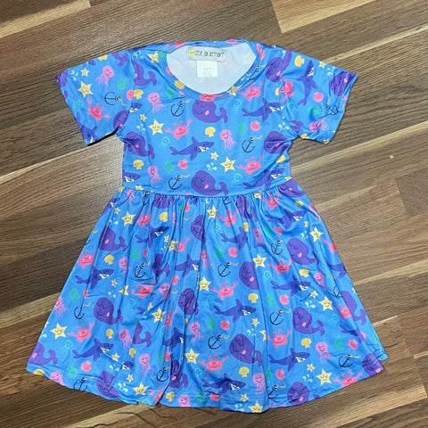 Kids Whale Print Dress