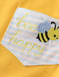 Kids Yellow “Bee Happy” Tee