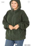 Sherpa Hooded Zip-Up - 2 color options