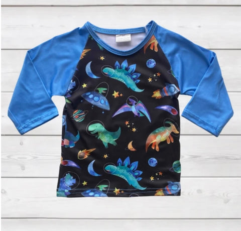 Kids Space Dinos Shirt (size 2T)