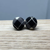 Earrings - Fabric Button Studs - multiple options