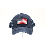 Distressed American Flag Star Hat