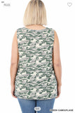 Green Camo Sleeveless Top (1X)