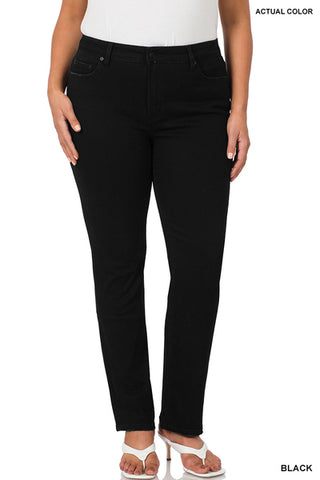 Zenana Black Straight Leg Denim