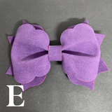 Faux Leather Bow Clips - multiple options