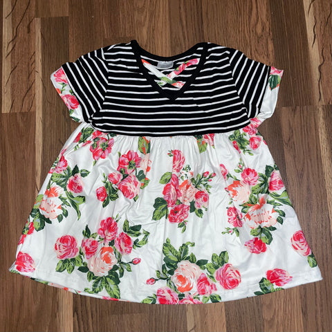 Kids Floral Criss Cross Top