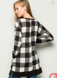 Ivory/Black Buffalo Plaid Tunic (1X)