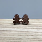 Earrings - Wood Christmas Studs