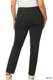 Zenana Black Straight Leg Denim