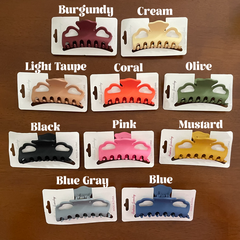 Matte 3.5” Claw Hair Clips